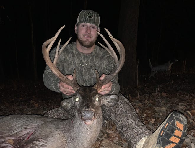 James Keel of Hernando captured the buck, which measured 127 inches in total length. Despite the impressive antlers, the buck stood as tall as a large dog and weighed only 93.9 lbs.
