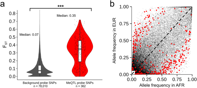 Genetic differentiation of probe SNPs leads to spurious results in meQTL discovery - Communications Biology