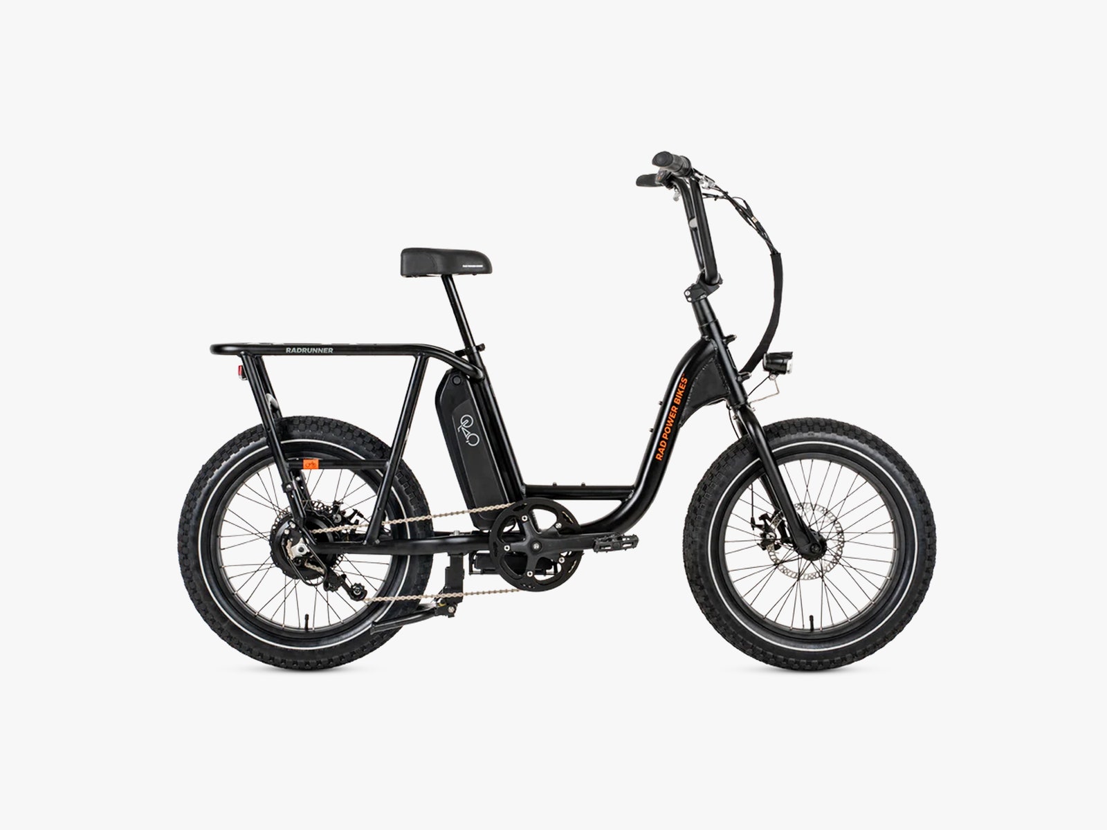 Black electric bicycle side view