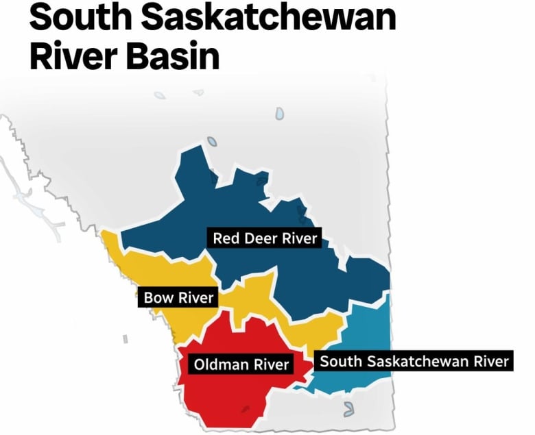 South saskatchewan river basin map.