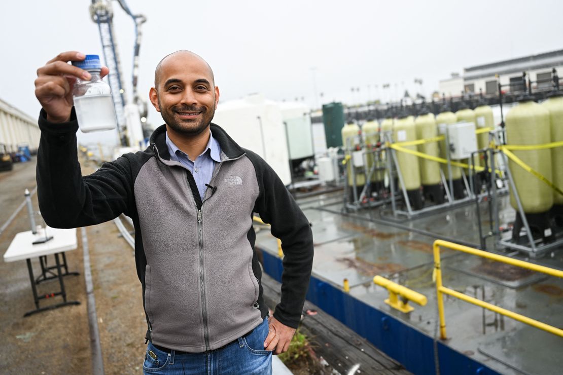Gaurav Sant at the Port of Los Angeles carbon removal project in 2023.