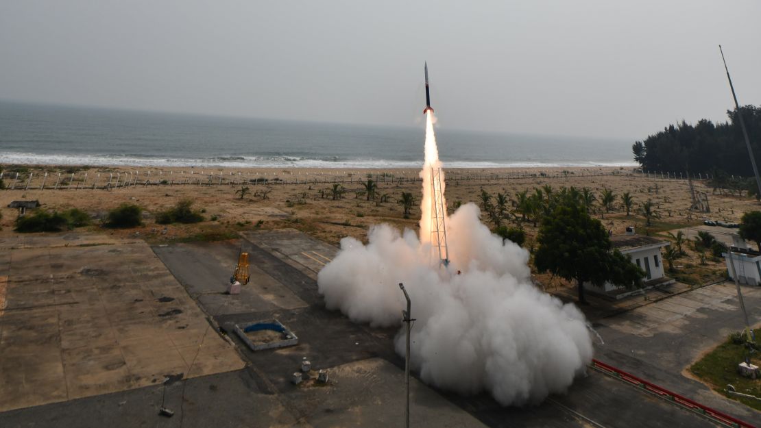 In November 2022, Skyroot Aerospace launched India's first privately-made rocket, Vikram-S.