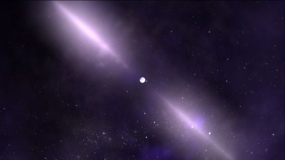 Pulsars are rapidly rotating neutron stars that emit narrow, sweeping beams of radio waves. A new study identifies the origin of these radio waves.NASA Goddard Space Flight Center