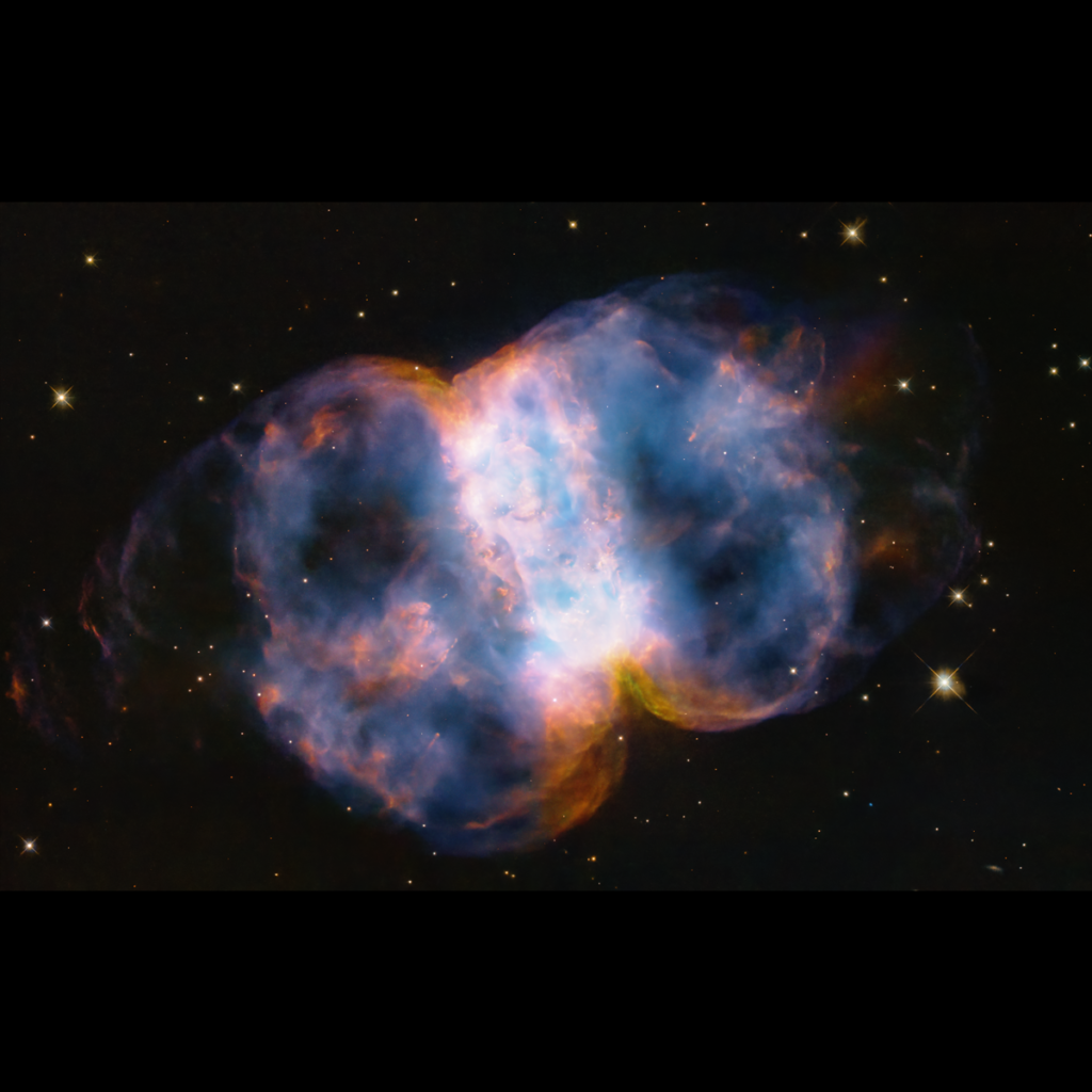 Hubble telescope celebrates 34th anniversary of observing the Little Dumbbell Nebula