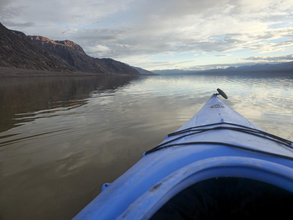 Canoeing in Badwater Basin on February 9, 2024.