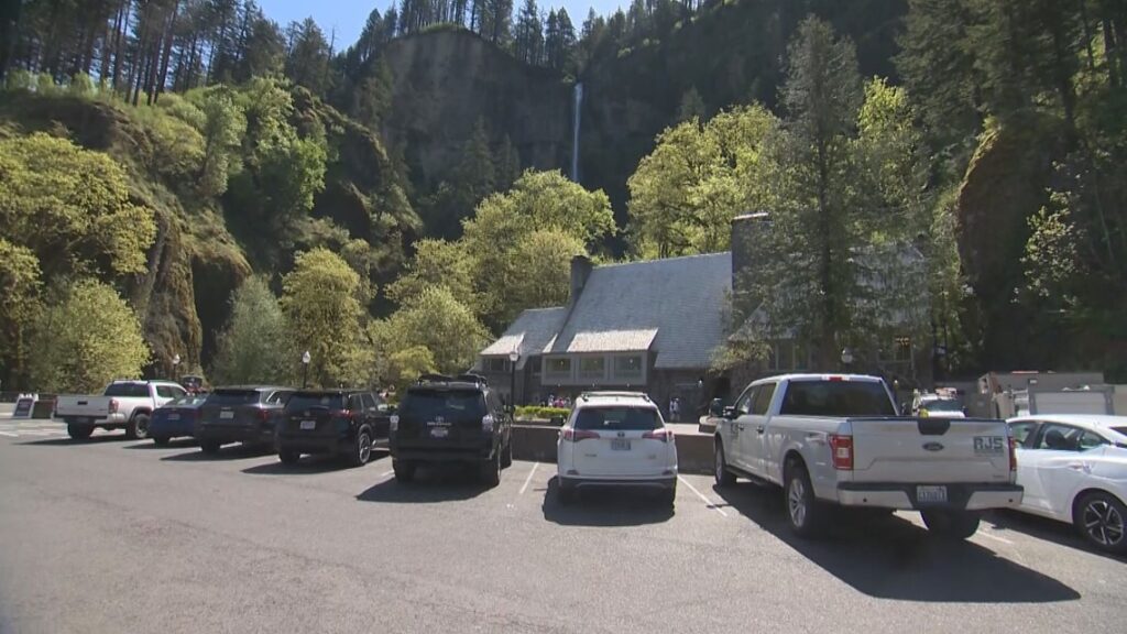 The parking lot across from Multnomah Falls will now charge up to $20 for parking