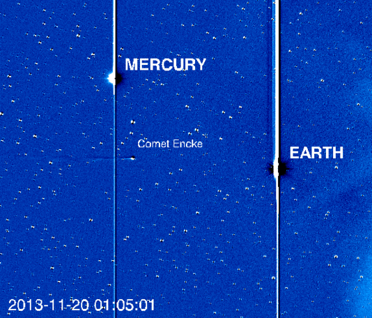 Watch as the Sun briefly snaps the Devil's Comet's tail