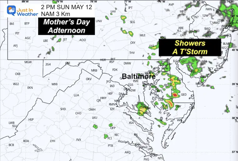 May 11 Weather Forecast Radar Mother’s Day Afternoon 