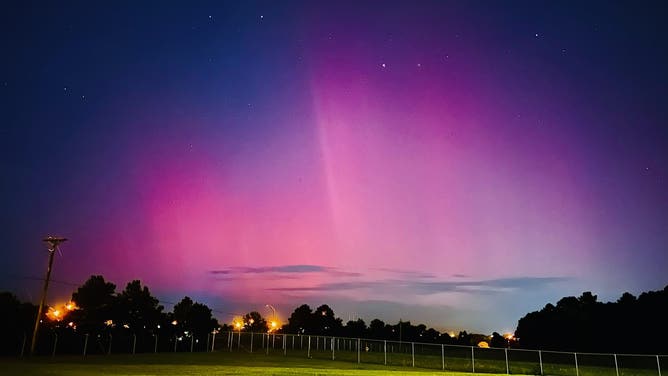 Aurora show from extreme geomagnetic storm